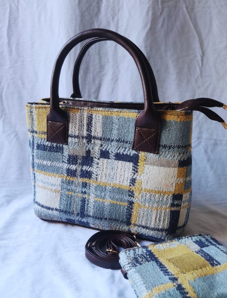 Tim Tim Handbag cum Sling – Stylish & Versatile Rugged Fabric Bag (14" x 12") - Image 6